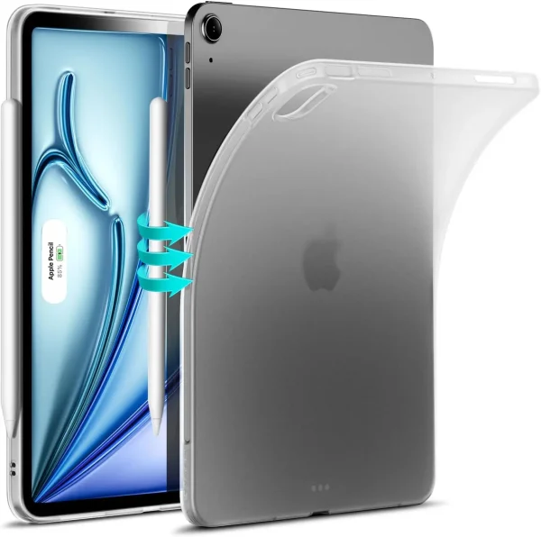 71FseIa932L._AC_SL1500_ iPad Air 11 M2 / M3  iPad Air 5th Gen M1 /  iPad Air 4th Gen A14 Bionic ESR Zero Soft Case - Frosted Clear - Image 1