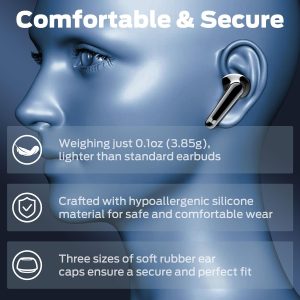 Monster N-Lite 203 AirLinks Wireless Earbuds HiFi Stereo Wireless Earbuds with 30H Playback Type-C Charging HD Clear Call Touch Control IPX6 Waterproof - Black - GC - Image 7