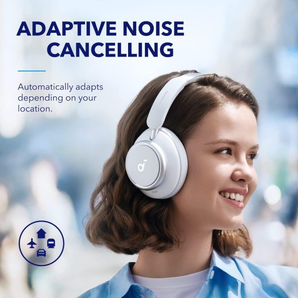 Anker Soundcore Space Q45 Adaptive Active Noise Cancelling Headphones - White - A3040021 - OP - Image 5