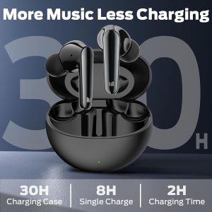 Monster N-Lite 203 AirLinks Wireless Earbuds HiFi Stereo Wireless Earbuds with 30H Playback Type-C Charging HD Clear Call Touch Control IPX6 Waterproof - Black - GC - Image 5
