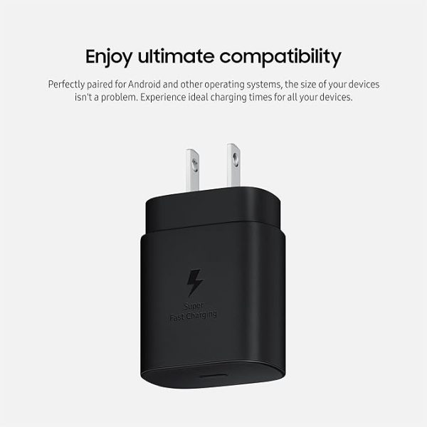 25W Charger Samsung with Power Delivery 3.0 PPS Technology for Galaxy S21 / S21 Plus / S21 Ultra / Note 20 Ultra / Note 20 - US Plug - Black - Image 3