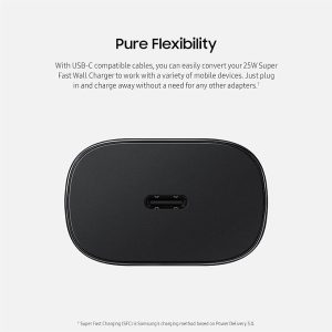25W Charger Samsung with Power Delivery 3.0 PPS Technology for Galaxy S21 / S21 Plus / S21 Ultra / Note 20 Ultra / Note 20 - US Plug - Black - Image 2