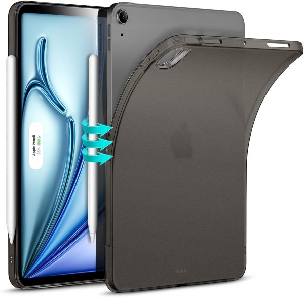71gjgQyG51L._AC_SL1500_ iPad Air 11 M2 / M3  iPad Air 5th Gen M1 /  iPad Air 4th Gen A14 Bionic ESR Zero Soft Case - Frosted Black - Image 1
