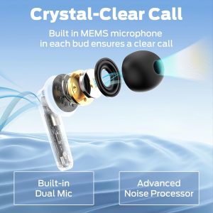 Monster N-Lite 203 AirLinks Wireless Earbuds HiFi Stereo Wireless Earbuds with 30H Playback Type-C Charging HD Clear Call Touch Control IPX6 Waterproof - Black - GC - Image 6