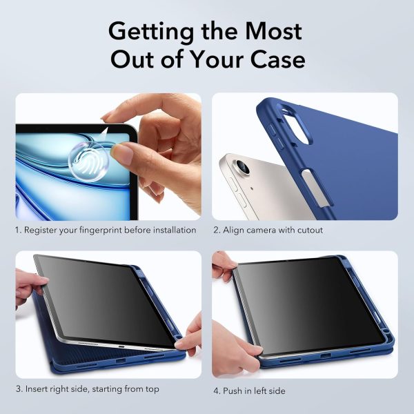 ESR Rebound Pencil Case Compatible with iPad Air 11 (2024) Air 10.9 (5th/4th Gen) - Navy Blue - Image 8