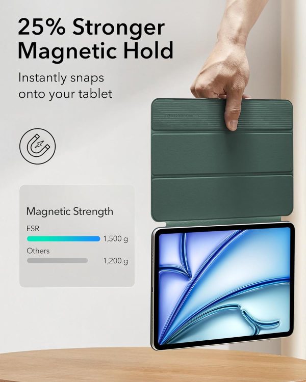 ESR Rebound Magnetic Case Compatible with iPad Air 11 (2024) Air 10.9 (5th/4th Gen) Pro 11 (1st Gen) - Forest Green - Image 7