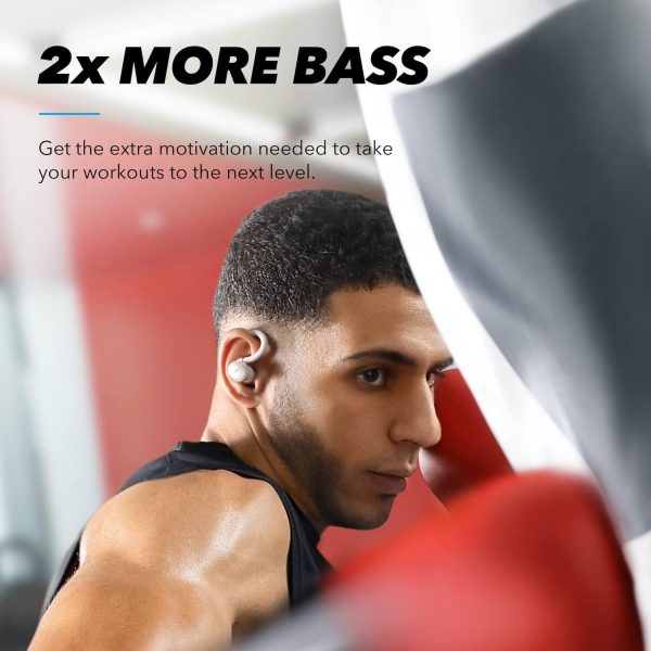 Anker Soundcore Sport X10 True Wireless Bluetooth 5.2 Workout Headphones - White - A3961P21 - BIS - Image 3