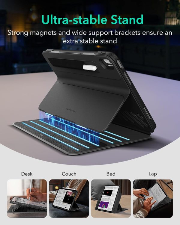 71u-xzc-kvL._AC_SL1500_ iPad Air 11 M2 / M3 iPad Air 5th Gen M1 / iPad Air 4th Gen A14 Bionic  Shift Magnetic Case By ESR - Black - Image 7
