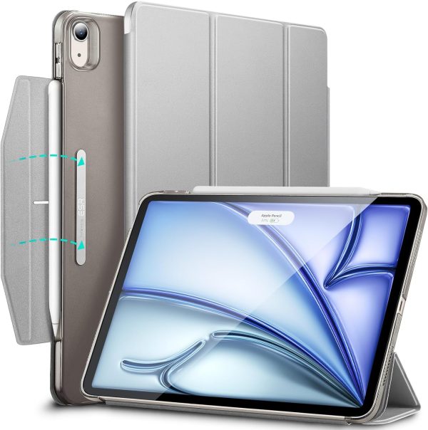 71weSaDFwVL._AC_SL1500_ iPad Air 11 2024 Ascend Trifold Case Compatible with also compatible with iPad Air 10.9 5th / 4th Gen - Gray - Image 1