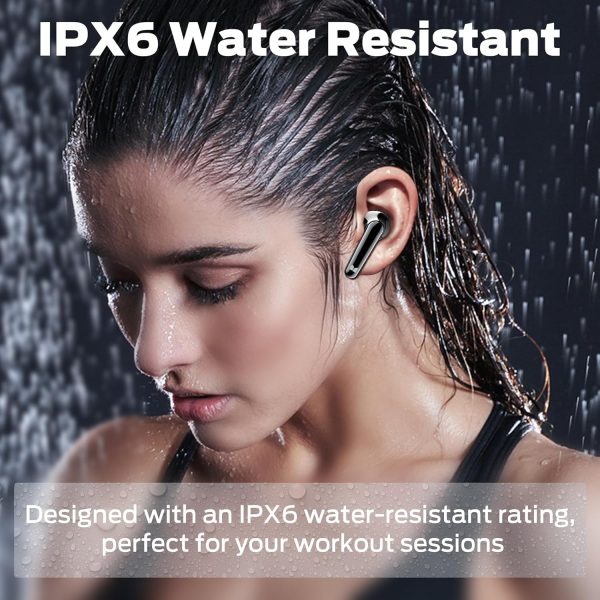 815bfVt7whL._AC_SL1500_ Monster N-Lite 203 AirLinks Wireless Earbuds HiFi Stereo Wireless Earbuds with 30H Playback Type-C Charging HD Clear Call Touch Control IPX6 Waterproof - Black - GC - Image 4