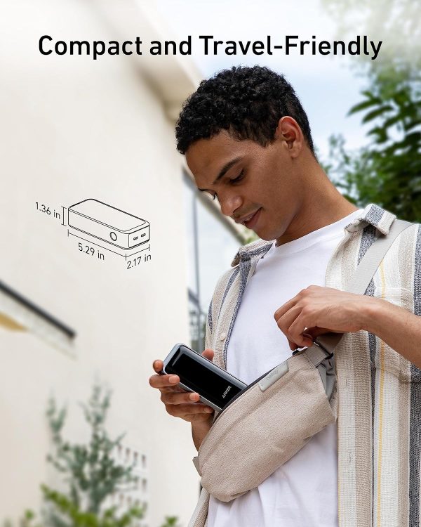 Anker Prime Power Bank 12000 mAh 2-Port Portable Charger with 130W Output Smart Digital Display Compatible with iPhone 15/14/13 Series MacBook Dell - Black - A1335P11 - BIS - Image 5