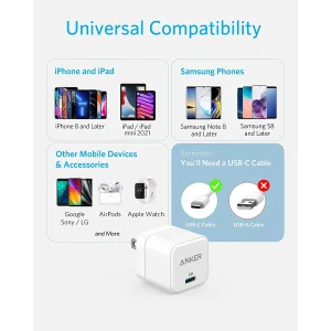Anker PowerPort III Cube Charger 20W II - White - A2678 - BIS - Image 5