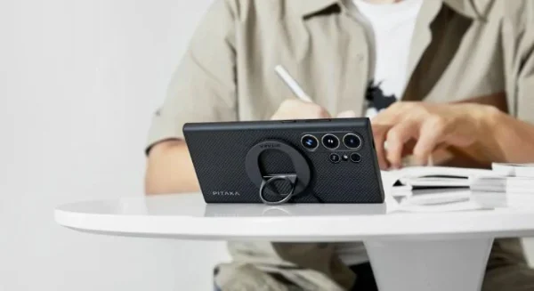 Galaxy S24 Ultra PITAKA Pinbutton MagEZ Case 4 Pro Aramid Fiber - Black / Grey Twill - Image 6