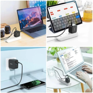 Choetech 61W Gan Tech Power Delivery Fast Charger with PD 3.0 & GaN Tech Type C Foldable Charger – US – Black (Q6006) - GC - Image 6