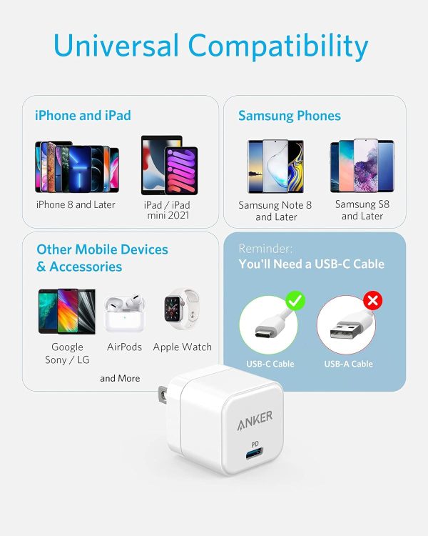Anker 312 Charger 20W - White - A2149P21 - BIS - Image 3