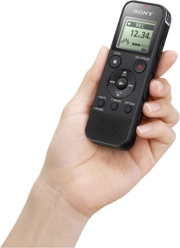 Sony ICD-PX470 Stereo Digital Voice Recorder with Built-in USB Voice Recorder - Black - Image 2