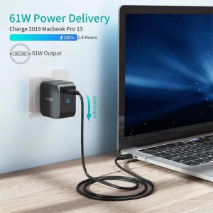Choetech 61W Gan Tech Power Delivery Fast Charger with PD 3.0 & GaN Tech Type C Foldable Charger – US – Black (Q6006) - GC - Image 5