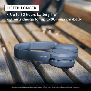 Sony WH-CH520 Wireless Headphones Bluetooth On-Ear Headset with Microphone - White - Image 6