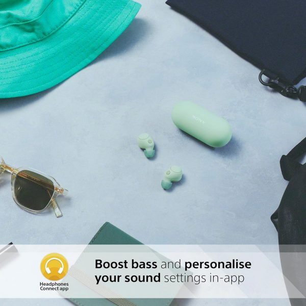 818huUf21EL._AC_SL1500_ Sony WF-C700N Truly Wireless Noise Canceling in-Ear Bluetooth Earbud Headphones with Mic and IPX4 Water Resistance - Sage Green - Image 5