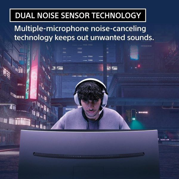 Sony INZONE WH-G900N Wireless Noise Canceling Gaming Headset Over-ear Headphones with 360 Spatial Sound - White - Image 6