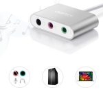 CHOETECH USB C Audio Adapter With Microphone Jack – Grey – A02 - GC - Image 4