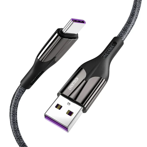 Choetech 25W USB A To Type C Fast Charging Cable – AC0013 - Black - GC - Image 1