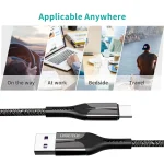 Choetech 25W USB A To Type C Fast Charging Cable – AC0013 - Black - GC - Image 5