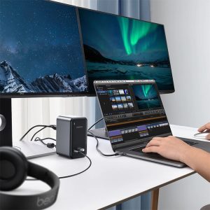 Choetech 15-in-1 Massive Expansion USB- C Docking Station - HUB-M21 - Black - GC - Image 4