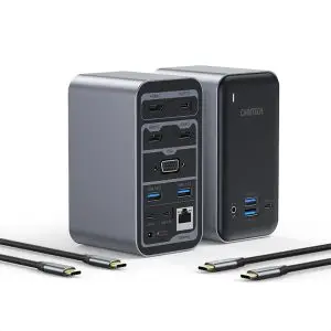 Choetech 15-in-1 Massive Expansion USB- C Docking Station - HUB-M21 - Black - GC
