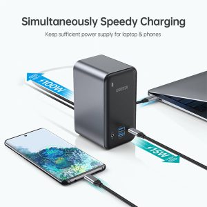 Choetech 15-in-1 Massive Expansion USB- C Docking Station - HUB-M21 - Black - GC - Image 7