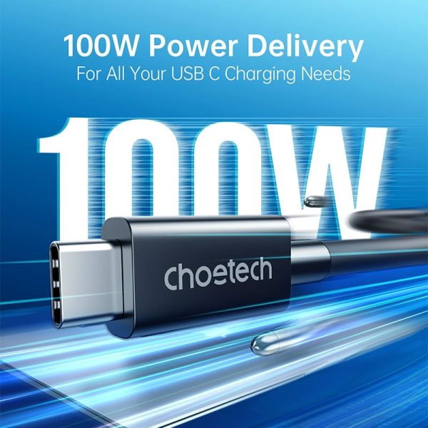 Choetech Thunderbolt 4 Cable 2.6ft 40Gbps With 100W Charging And 8K@30Hz 5K@60Hz Or Dual 4K Video – A3010 - Black - GC - Image 6