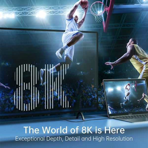 Choetech Thunderbolt 4 Cable 2.6ft 40Gbps With 100W Charging And 8K@30Hz 5K@60Hz Or Dual 4K Video – A3010 - Black - GC - Image 4