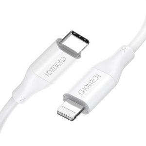 Choetech Type C To Lightning Cable Apple MFi Certified PD 18W/30W Fast Charging 1.2M/4ft – (IP0040) - White - GC