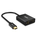Choetech 1080p Supported USB 3.1 USB Type-C To VGA Adapter (Thunderbolt 3 Port Compatible) For MacBook, Chromebook Pixel And all Type-C Devices – Black – V01 - GC