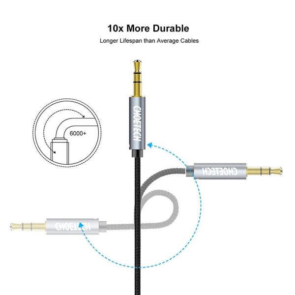 Buy-choetech-male-to-male-aux-cable-in-Pakistan-a-3 Choetech 3.5mm Male To Male Audio Gold Plated Aux Cable – AUX002 – Black - GC - Image 4