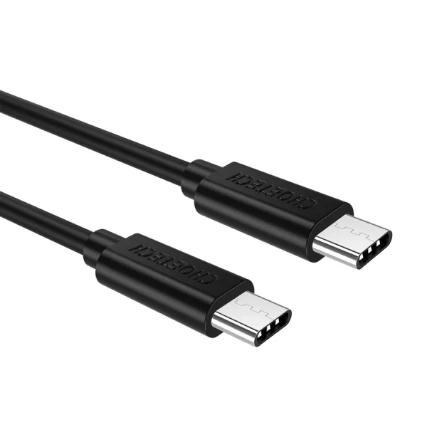 CC0002Regularimage CHOETECH USB C Cable, 3A USB-C To USB-C Cable 3.3ft (1m) - CC0002 - Black - GC - Image 1