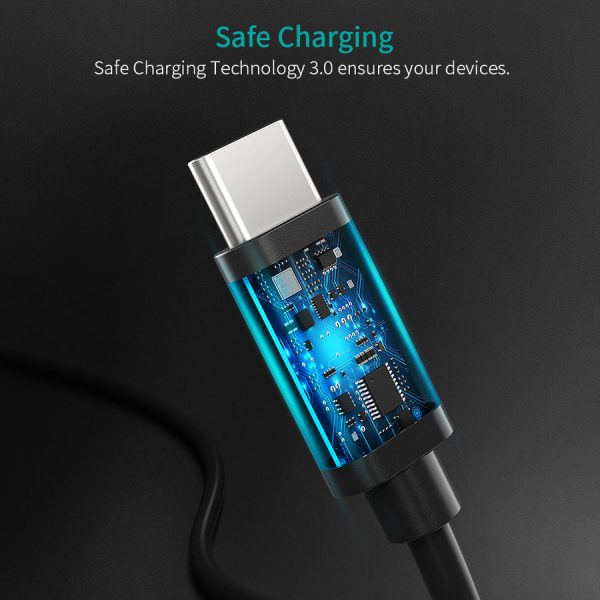 CC0002Regularimage4 CHOETECH USB C Cable, 3A USB-C To USB-C Cable 6.6ft 2M – CC0003 - Black - GC - Image 3