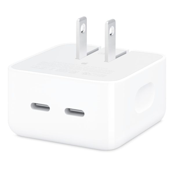 Apple 35W Dual USB-C Port Compact Power Adapter - White - MNWM3AMA - Image 1
