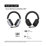 Sony INZONE WH-G500 Wireless Gaming Headset 360 Spatial Sound Works with PC PS5 28 Hour Battery 2.4Ghz Wireless and 3.5mm Audio Jack - White - Image 6