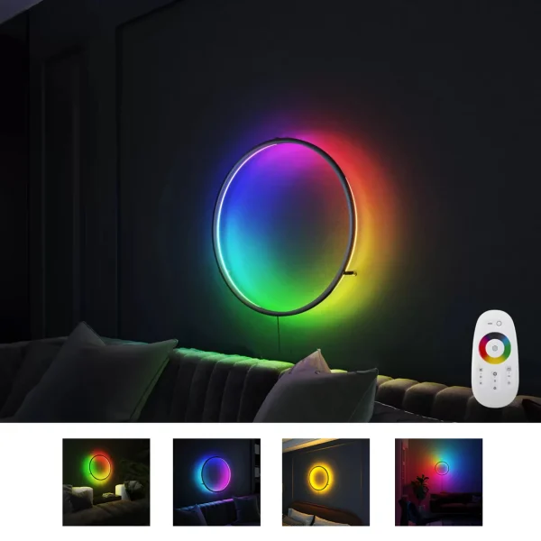 RingWallLamp_1ab0c9fe-86d9-4e9f-b426-fd2283c25d02 Trendy Creations Multicolour Ring Wall Lamp - Image 1