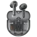SoundPEATS Air4 Wireless Earbuds with Adaptive Active Noise Cancellation Earphones Bluetooth 5.3 Qualcomm QCC3071 aptX Lossless 6 Mics for AI-Enhanced Calls 26 Hours Battery APP Control - Transparent Black - BB