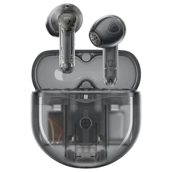 SoundPEATS Air4 Wireless Earbuds with Adaptive Active Noise Cancellation Earphones Bluetooth 5.3 Qualcomm QCC3071 aptX Lossless 6 Mics for AI-Enhanced Calls 26 Hours Battery APP Control - Transparent Black - BB - Image 1