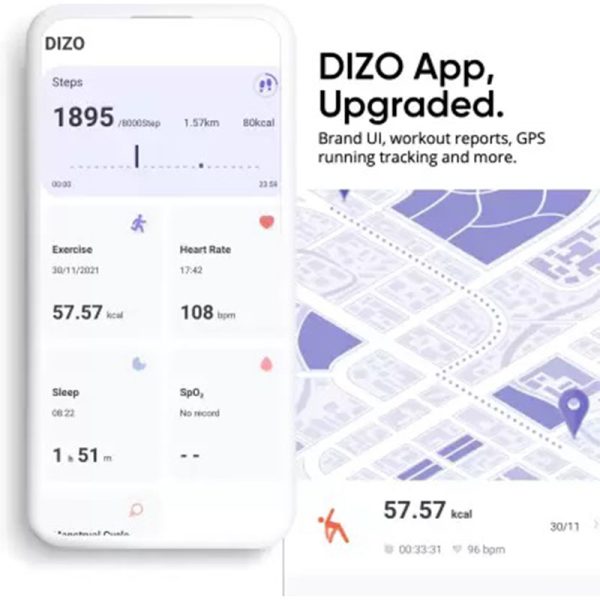 DIZO Watch R AMOLED with 45mm Dial Size - Silver Grey - GC - Image 3
