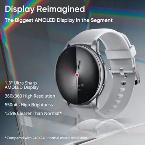 DIZO Watch R AMOLED with 45mm Dial Size - Silver Grey - GC - Image 5