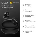 Dizo GoPods D by realme TechLife with ENC Noise Cancellation True Wireless Bluetooth Headset - Black - GC - Image 8