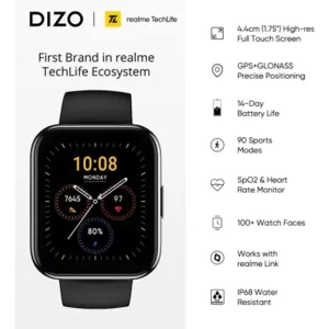 DIZO Watch Pro by Realme TechLife - Black - GC - Image 10