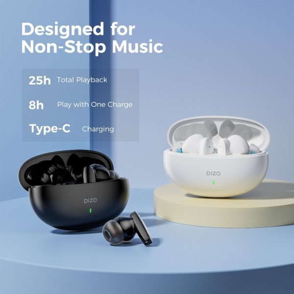 Dizo Buds Z Pop Wireless Earbuds - Black - GC - Image 6