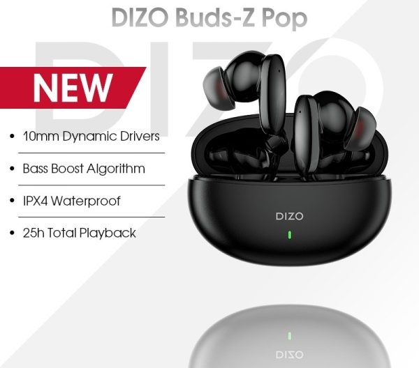 WhatsApp Image 2024-08-21 at 4.12.34 PM Dizo Buds Z Pop Wireless Earbuds - Black - GC - Image 1