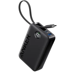 Anker 20000mAh Powerbank 22.5W Built In USB C Cable - Black - A1647H11 - OP