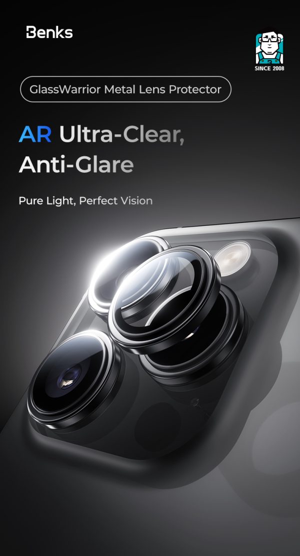 1 (6) iPhone 16 Plus / 16 Benks GlassWarrior Lens Protector - Clear - 6948005904838 - Image 10